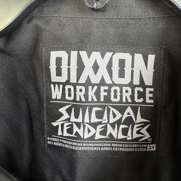 Dixxon WorkForce Suicidal Tendencies D-Force Black Short Sleeve Shirt Mens Sz 3X - Picture 7 of 9